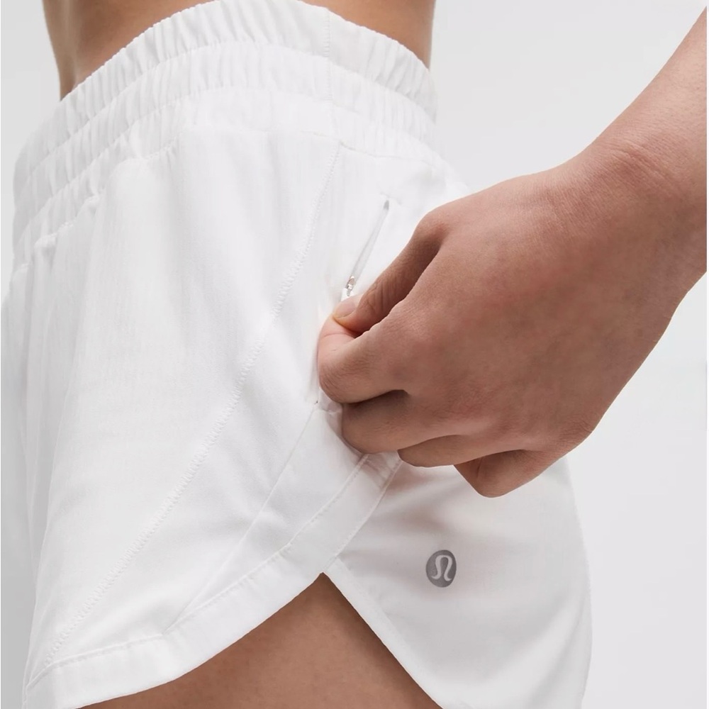 Lululemon Women's Athletic Off-White High Waist Shorts